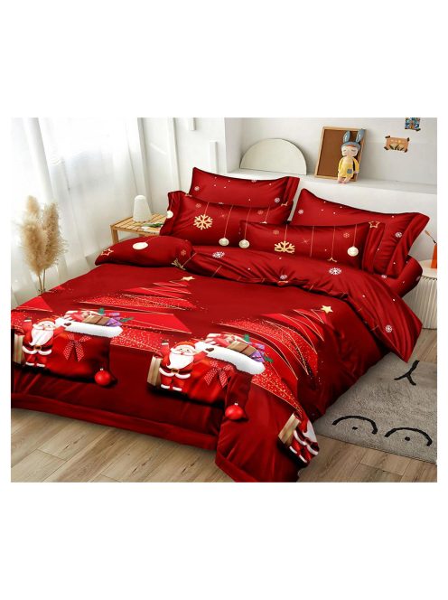Božićna posteljina sa dva lica (za krevet „za osobu i pol“) MarketVarna, 4 djela - Model V10902