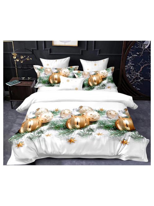 Božićna posteljina sa dva lica (za krevet „za osobu i pol“) MarketVarna, 4 djela - Model V10903