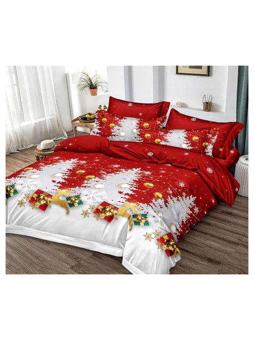 Božićna posteljina sa dva lica (za krevet „za osobu i pol“) MarketVarna, 4 djela - Model V10904