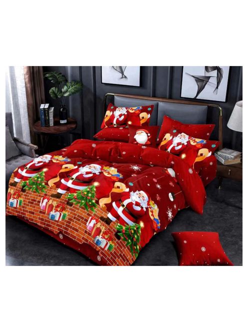 Božićna posteljina sa dva lica (za krevet „za osobu i pol“) MarketVarna, 4 djela - Model V10909