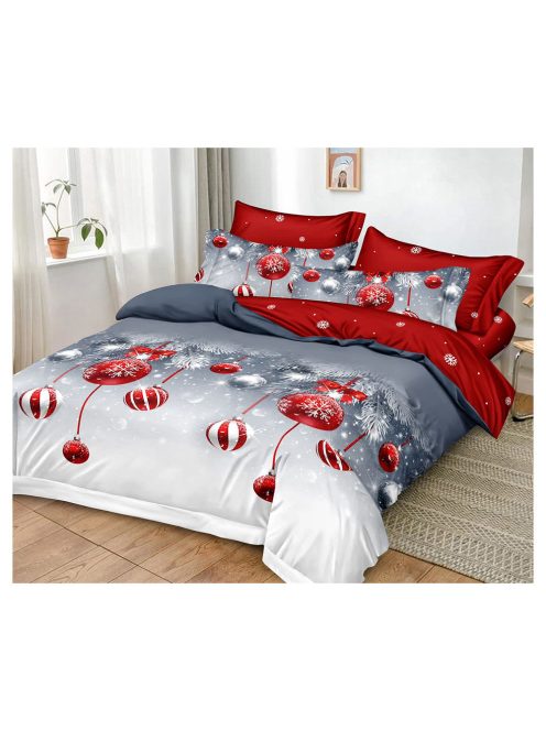 Božićna posteljina sa dva lica (za krevet „za osobu i pol“) MarketVarna, 4 djela - Model V10910
