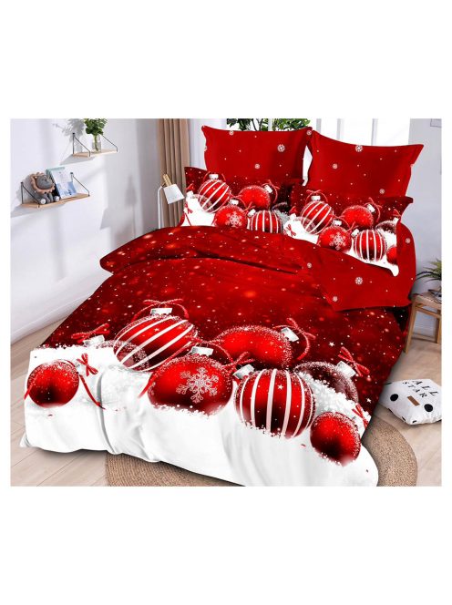 Božićna posteljina sa dva lica (za krevet „za osobu i pol“) MarketVarna, 4 djela - Model V10916
