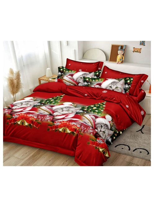 Božićna posteljina sa dva lica (za krevet „za osobu i pol“) MarketVarna, 4 djela - Model V10917
